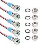 Flaconi 5PCS Auto-Kontrollleuchte,Kontrollleuchte 12v,LED-Anzeigeleuchte,Motorrad-Kontrollleuchte,Wasserdichtes Signallicht,Kontrollleuchte,Geeignet für die Meisten Autos (Grün)