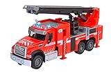 Majorette - Feuerwehrauto ab 3 Jahre (22 cm) - voll ausgestatteter Mack Granite Feuerwehr-Truck für Kinder, mit ausziehbarer Leiter (35 cm), Korb, Gummireifen, Blaulicht & Sirene