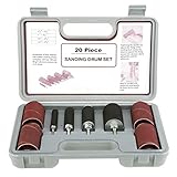 Schleifwalzen Set, 20 Stück Schleifhülse Satz Schleiftrommel Bohrmaschine Kit Spindelschleifer Schleifzylinder für Elektrowerkzeuge Mini Drehwerkzeug Zubehör