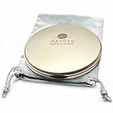 Mavoro Taschenspiegel mit Vergrößerung, 1X / 10X - Schminkspiegel Kompakt, Klappbarer, Große 10cm Kosmetikspiegel, Reisespiegel für Kosmetik Unterweg (Champagner Gold)