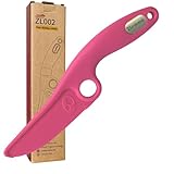 ZLemma Kindermesser mit Lernring für echtes Kochen, einzigartige, sichere, aber scharfe Wellenschliffkante für sicheres Schneiden– Rosa