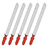 Tunejoy Stichsägeblätter T101AO T-Schaft Stichsägeblatt HCS für Kurvensägen von Hartholz Weichholz Sperrholz Faserplatten Kunststoff 18TPI 75x5x1,3mm 5 Stück