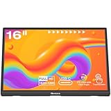 Akntzcs Tragbarer Monitor Touchscreen, 16 Zoll Portable Monitor FHD 1920 x 1200P Touchscreen Monitor HDMI USB-C Laptop Monitor IPS-Bildschirm, Externer Monitor für PC/Laptop/PS4/Xbox/Telefon 1