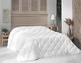 Dream Zone Luxus-Bett-140x200- Weiß- Ganzjahres-Bettdecke Einzel - 1 Personen-Bettdecken- Anti-Allergie-Bett-Atmungsaktiv-Schlafzimmer-Waschbar (Weiß, 200x200)