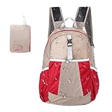 Generico Faltbarer Reiserucksack,Faltbare Wandertasche - Leichter Rucksack Organizer für Männer Frauen , rot, riferimento alla descrizione