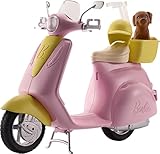 Barbie FRP56 - pinker Motorroller für Barbie Puppen, pink, inklusive kleinem Hündchen, Puppen Spielzeug ab 3 Jahren