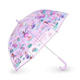 LEGAMI - Dancin' In The Rain Kinderregenschirm, Fairy Motiv, winddichte Struktur, manuelle Öffnung, Stoffverschluss mit Platz für Namen, Hakengriff, 73x65 cm