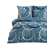 Buymax® Bettwäsche 200x220 100% Baumwolle 3-Teilig Bettbezug - Bettwäsche-Sets 200 x 220cm mit 2 mal Kissenbezüge 80x80cm, ÖKO-TEX Renforcé-Bettdeckenbezug Set mit Reißverschluss