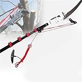 Astschere Teleskop mit Astsäge,3.6-7.2m Astsäge mit Teleskopstiel,Einstellbare Länge Seilzug Gartensäge Baumsäge,Manuell Baumschere für hohe Äste für Baumschnitt und Gartenpflege(5.4M (18FT))