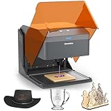 Kiosk 5W Lasergravierer, leichte und tragbare Lasergraviermaschine, Heim-Laserschneider mit Acrylgehäuse für Heimwerkerarbeiten an Holz/Leder/Metall