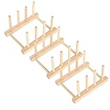 Holzständer Geschirr, Holz Geschirrständer, Aufbewahrungsständer Teller, Teller/Pfannen/Tassen Geschirrschränke, Küchenutensilien, Sehr geeignet für die Aufbewahrung von Tellern,