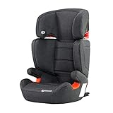 Kinderkraft Kinderautositz JUNIORFIX, Autokindersitz, Autositz, Kindersitz mit Isofix, Gruppe 2/3 15-36kg, Einstellbare Rückenlehne und Kopfstütze, ECE R44/04, Schwarz