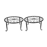 Blumenhocker Pflanzenständer,Retro-Design, Metall, rund, Schmiedeeisen, Blumentopfhalter Metall Blumentopfständer Flowerpot Basis,für Innen-Balkon Outdoor Garten
