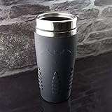 Paladone Batman Reisebecher | Wiederverwendbare Pendler Tasse Kaffee & Tee Flasche | Einfach zu reinigen | Doppelwandige Isolierung | 450ML Kapazität