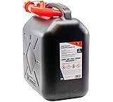 1x 10L Benzinkanister, UN-Zulassung, Kraftstoffkanister, Reservekanister für Benzin & Diesel, Benzin Kanister, Dieselkanister, Diesel Kanister, Notfallkanister Kanister SCHWARZ