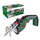 Bosch Akku-Gartensäge/Säbelsäge/Reciprosäge (ohne Akku, 18-Volt-System, Schneidekapazität 80 mm, mit Schweizer Präzisionssägeblatt für Holz, im Karton)