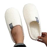 Hausschuhe Herren Damen Winter Warme Damen-Hausschuhe Plüsch Filz Pantoffeln Hausschlappen Kuschel Flauschige Filzpantoffeln Bequeme Damenhausschuhe rutschfeste Mit Feste Sohle