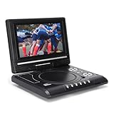 Tragbarer 8,5-Zoll-DVD-Player mit 6,8-Zoll-Schwenkbildschirm, 5-Stunden-Akku, Auto-DVD-Player, Unterstützung für CD/DVD/SD-Karte/USB, Regionen Frei, Zwei Lautsprecher (LMD-750