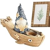 Yhsioaklo Gartenzwerg Miniatur-Zwerg | Gnom-Statue Segelboot Kunsthandwerk aus Kunstharz, Dekoration für Zuhause, Miniatur-Gartenfiguren,