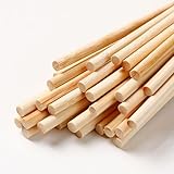 RYAN Holzstab Rundholz 30 Stück Holzstäbchen zum Basteln Ø 6 mm Länge 30 cm Holzstäbe Zum Basteln Modellbau DIY Handwerk Holzstäbchen Basteln