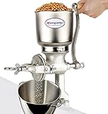 Moongiantgo Getreidemühle Manuelle mit 13cm Zoll großer Trichter & 4cm Tischklemme, Fräsgrobheit Einstellbar Handschleifer aus Gusseisen für Nuss, Kaffee, Getreide, Samen, Mais, Gewürze