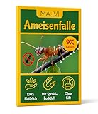 Ameisenfalle mit Spezial-Lockstoff – 9x Stück – Klebefalle zur Überwachung – Umweltbewusste und Giftfreie Ameisenköder Dose – Große und stark haftende Klebefläche – Umweltfreundlich & Haustiergeeignet