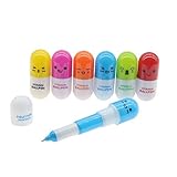 Bontannd 6pcs Teleskop Kugelschreiber Neuheit Kugelschreiber Vitamin-kapsel-Kugelschreiber Zakka Bürobedarf Schulbedarf
