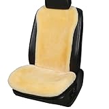Dotesy Autositzbezug aus echtem australischem Schaffell, natürliche Wolle, Autositzbezug, Schonbezug, weich, warm, Winter, universell für Damen, Bürostuhl, Auto-Dekoration, 2 Stück