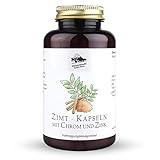 KRÄUTERHANDEL SANKT ANTON - 180 Zimt Kapseln - 400 mg Zimt Extrakt Tagesdosis - Hochdosiert - Chrom - Zink - Deutsche Premium Qualität