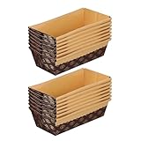 PRETYZOOM 20 Stück Papier-kastenformen zum Backen, Einweg-papier-brot- Und Kuchenformen zum Selbstbacken, Verschenken
