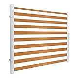 Seitenmarkise, einziehbar, wasserdicht, UV-beständig, für den Außenbereich, für Terrasse, Balkon, Garten, freistehender Schattenschutz (160 x 500 cm)