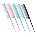 Alipis 5 Stück Teiliges Spitzenkamm Friseurkamm für Damen und Herren Feinzahniger Stielkamm für Präzises Styling Haartrennung und Haarschnitt Langlebig und Vielseitig für Salon und