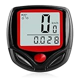 Digitaler Kabelloser Geschwindigkeitsmesser für Fahrrad, Drahtlos Fahrradtacho, Fahrrad-Tachometer, kabellos, wasserdicht, Kilometerzähler, mehrere Funktionen für Arten von Fahrrädern