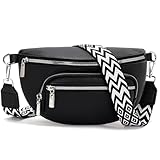 Sasrymnl kleine bauchtasche damen Schwarz umhängetasche damen klein gürteltasche Veganes Leder brusttasche handtasche crossbody bag