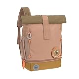 LÄSSIG Kindergartenrucksack Kinderrucksack Rolltop mit Brustgurt - ab 3 Jahren - 11 Liter / Mini Rolltop Backpack Nature Braun