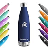 KollyKolla Thermosflasche 750ml, Trinkflasche Edelstahl Kohlensaeure Geeignet, Thermoskanne BPA-frei, Isolierflasche Auslaufsicher, Wasserflasche Edelstahl für Fitness, Schule, Outdoor, Sport, Gym