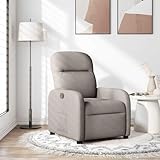 KTHLBRH Relaxsessel Taupe Stoff Wartezimmerstuhl Küchenstuhl für Schlafzimmer Wohnzimmer