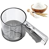 Moorstdel Mehlsieb Edelstahl, Puderzuckerstreuer, Puderzuckermühle, Mehlstreuer für Mehl, Mandelpulver und Puderzucker‌, Das Must-Have für Konditoren und Hobbybäcker.