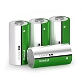 Granicell C Wiederaufladbare Batterien Hohe Energie 5000mAh, NiMH C-Zellen Batterie 4 Stück