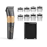 BaByliss Graphite Precision Haarschneider, 8 Kammführungen, 40 Schnittlängen, Kühl bleibende Graphit-Klinge, Lihitum-Ionen Akku, E987E