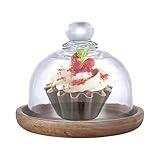 Kuchenständer | Kuchenteller Für Feiern Mit Glasglocke | Servierplattenhalter Für Küche Dessert Obst Kekse Geburtstag Hochzeit Party Dekoration