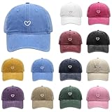 Generisch Baseball Cap Damen mit Herzförmiges Stickmuster Mütze Verstellbarem Kappe Outdoor Sports Cap 2025 Neu