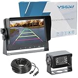 VSG24 Rückfahrkamera 7' Transporter-Set Transit inkl. Kamera, Monitor, Kabel - Wasserdicht Nachtsicht 12V-24V Robustes Rückfahrsystem für Auto Wohnwagen LKW Anhänger Wohnmobile Einparkhilfen