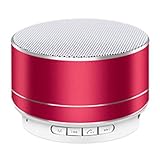 Feriany A10 Mini-Bluetooth-Lautsprecher, Tragbarer Kanonen-Subwoofer für Den Außenbereich, Unterstützt TF-Karte, Rot