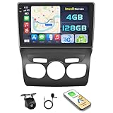 Hikity Android 15 4+128G Autoradio für Citroën C4L 2013-2016 mit 10,1 Zoll Incell Touchscreen, Autoradio 2DIN mit Wireless Carplay Android Auto, FM/RDS Radio BT GPS WiFi Rückfahrkamera + MIC
