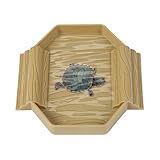 Tränke für Schildkröten, dekorativer Teller für Reptilien, dekorative Badewanne mit Rampe für Schildkröten, Schlangen, Geckos und Terrarium-Zubehör