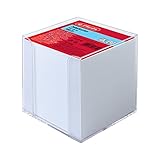 Herlitz 10410801 Zettelkasten 9x9x9cm Transparent 700 Blatt WeiÃŸ Gefüllt