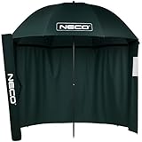 NECO Angelzelt mit Schirmfunktion – Wasserdichtes Zelt mit Seitenwänden & Fenster – 220 cm Durchmesser – höhenverstellbar – mit Tragetasche & Heringen – Angelzubehör Outdoor Camping