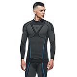 Dainese Herren Dry LS Baselayer-Shirt, Schwarz/Blau, L