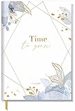 Notizbuch A5 liniert 'Time to grow' von Trendstuff by Häfft - 124 Seiten, 62 Blatt - ideal als Tagebuch, Bullet Journal, Ideenbuch, Schreibheft - nachhaltig & klimafreundlich